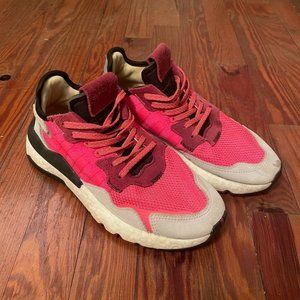 Adidas Mens Nite Jogger EE6441 Gray Red Running Shoes Lace Up Low Top Size 7